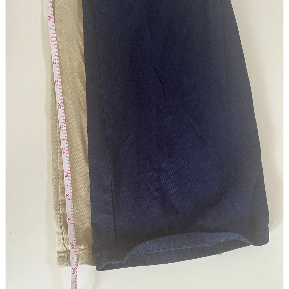 Children's Place Size 18 Plus, Lot‎ of 2, Pants Beige & Navy Blue 97% Cotton